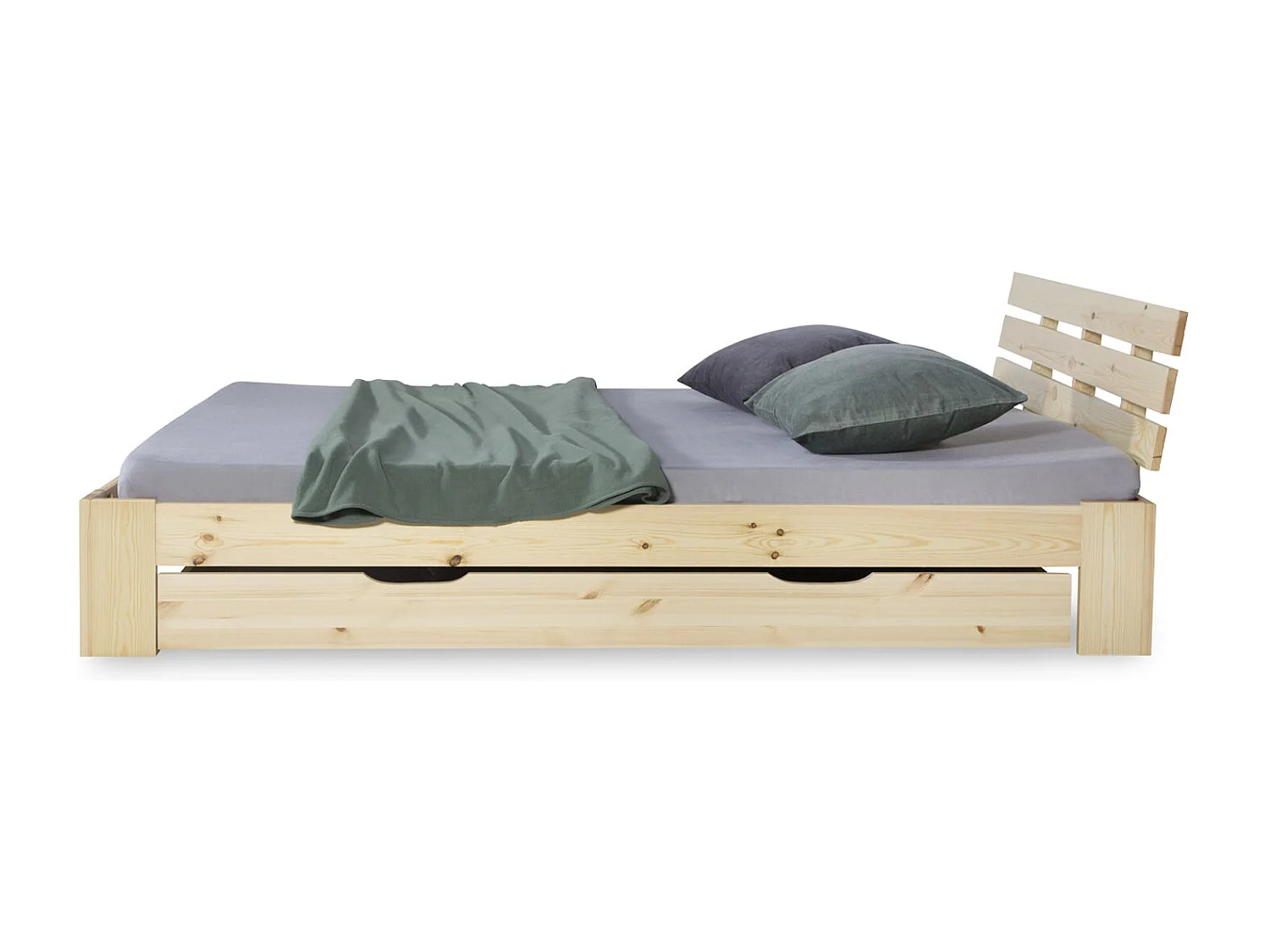 Lit double 140x200 cm naturel