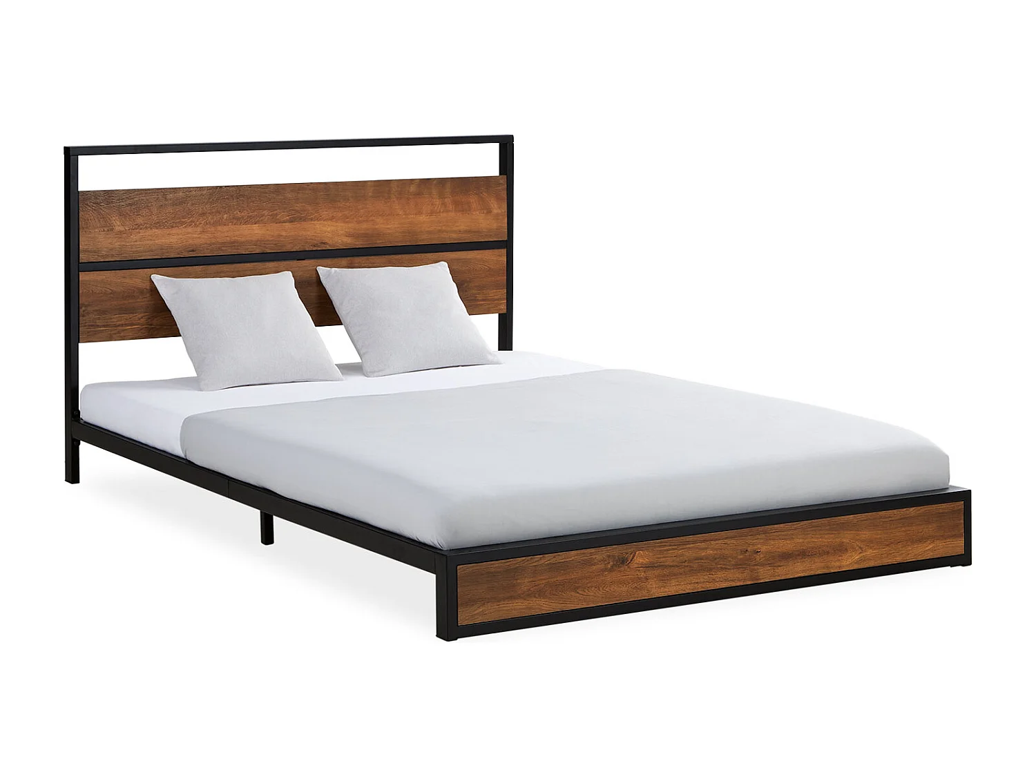 Bett 145x94,5x210 cm schwarz