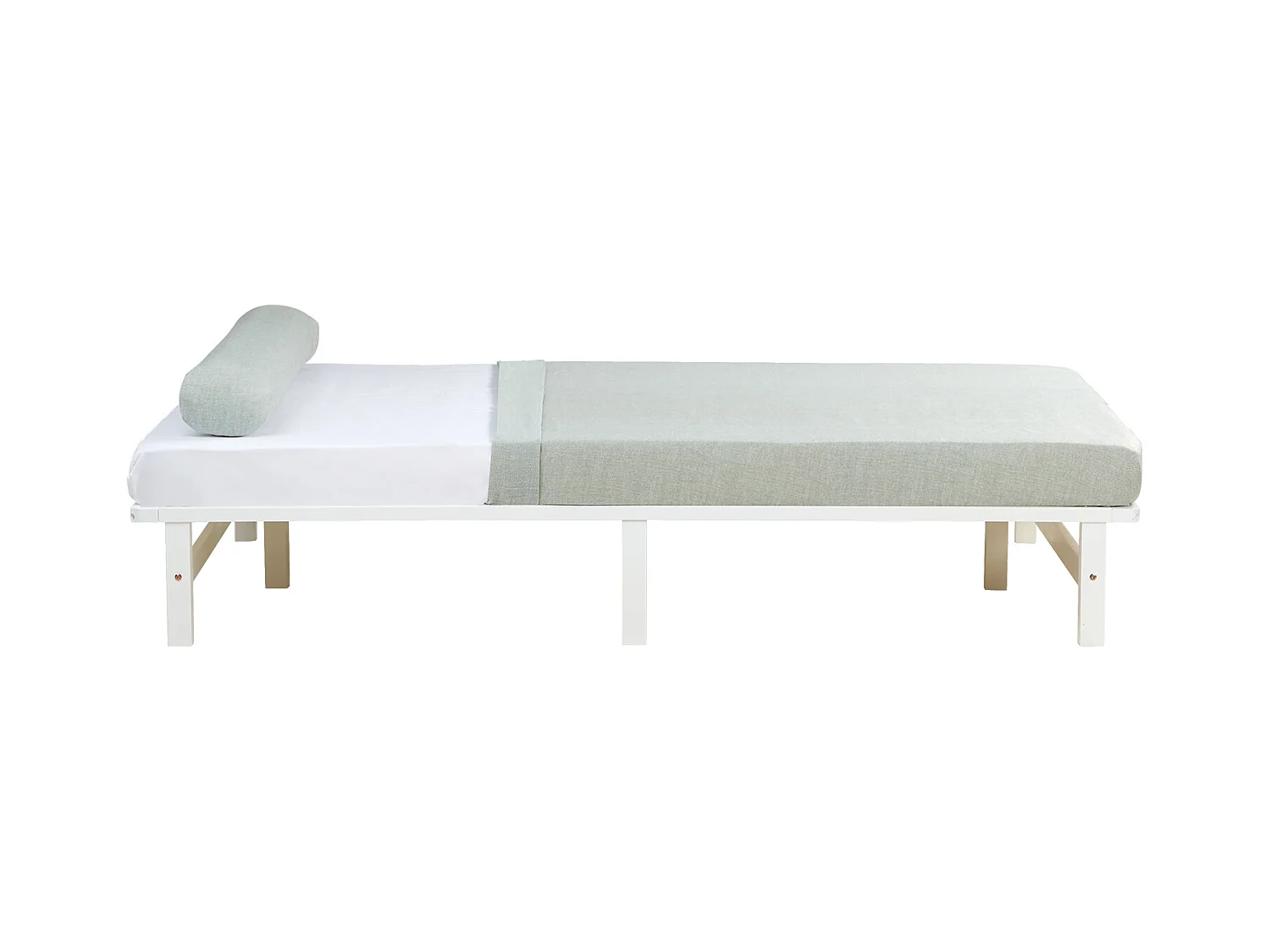 Palettenbett 140x200 cm weiß