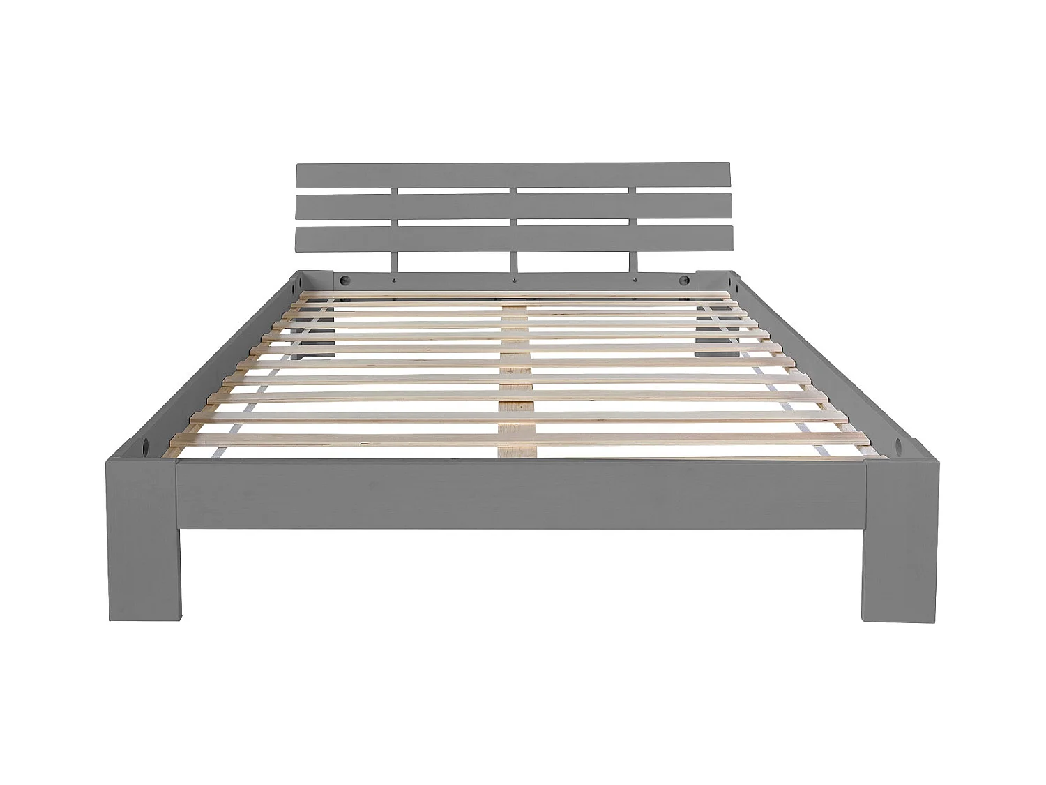 Doppelbett 120x200 cm Grau