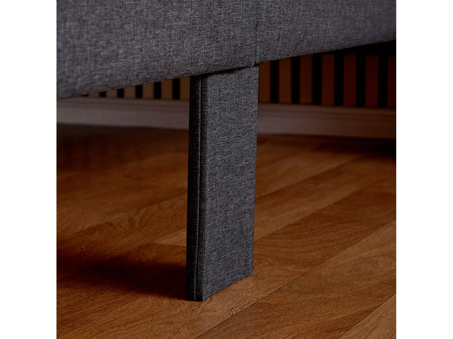 Gestoffeerd bed 90x200 cm Grijs