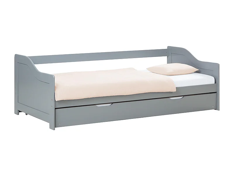 Cama nido 90x200 cm gris