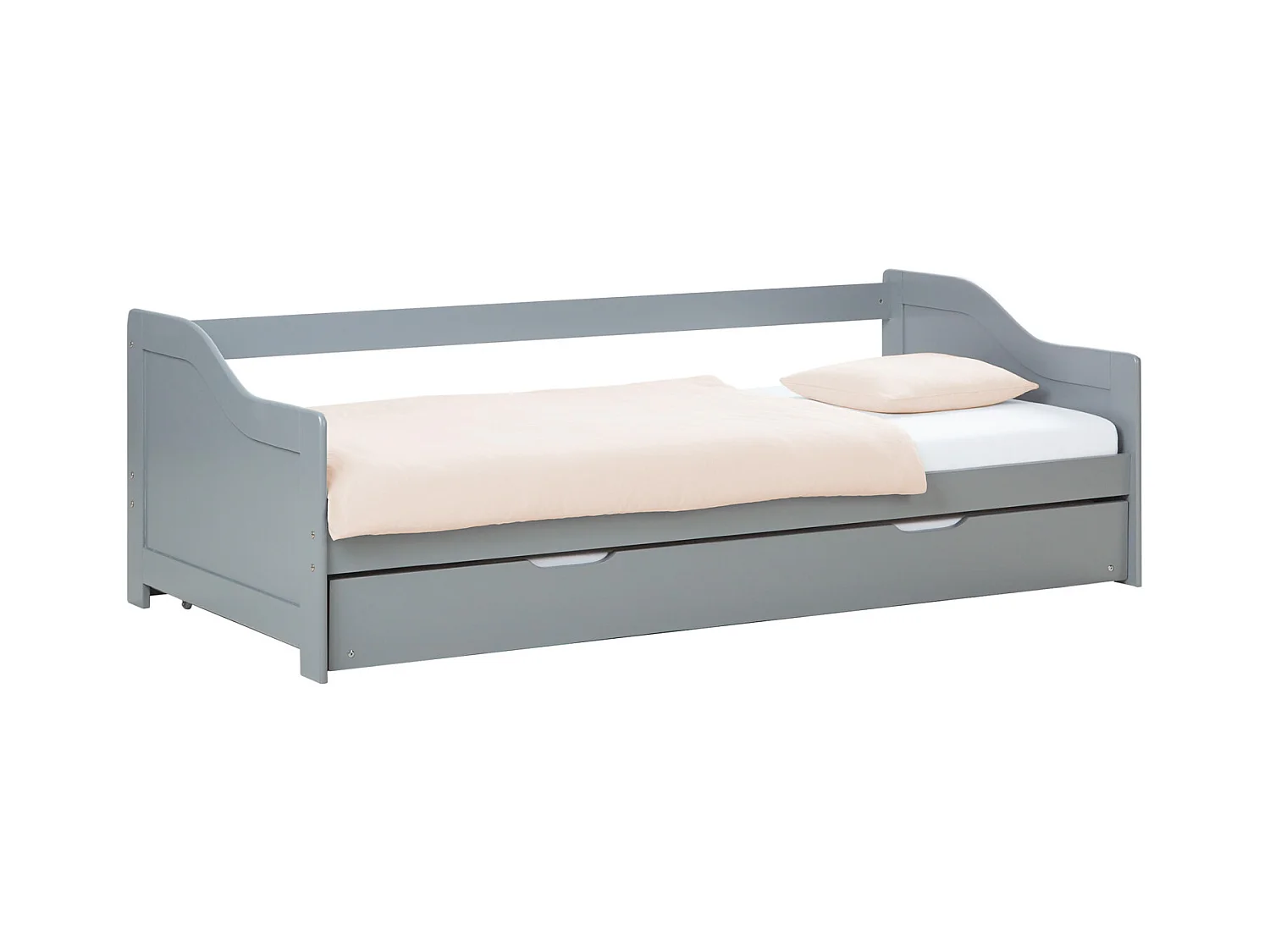 Ausziehbett 90x200 cm grau