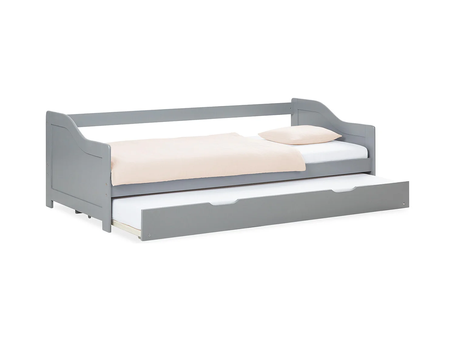 Ausziehbett 90x200 cm grau