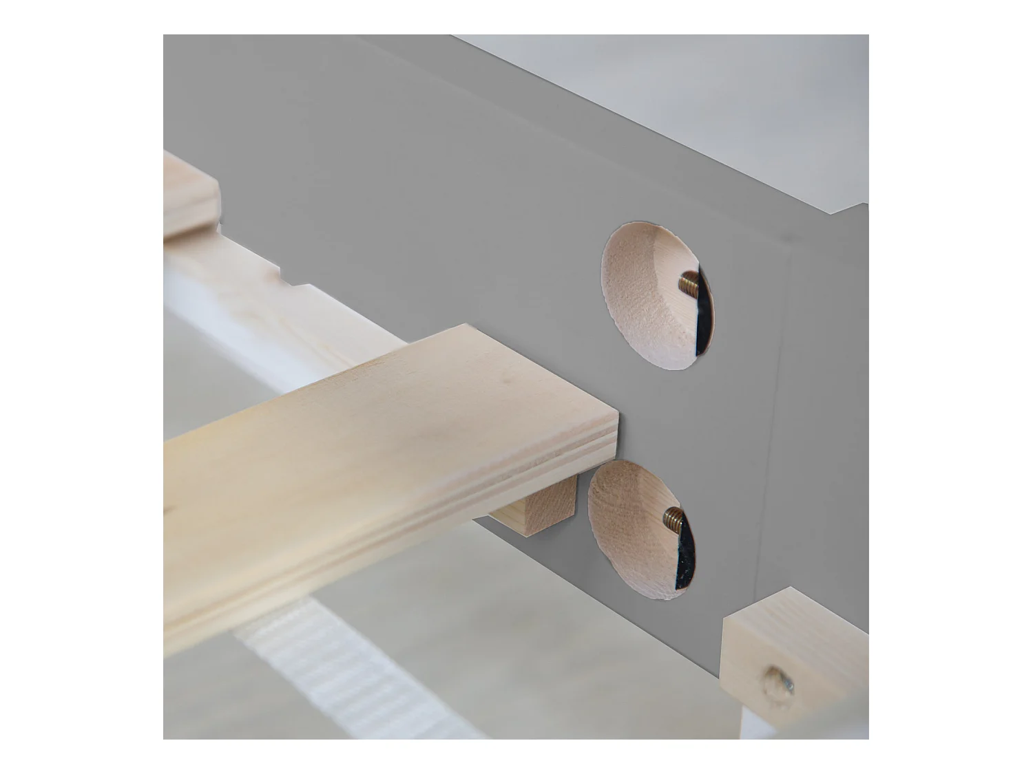 Łóżko podwójne 140x200 cm Szara sosna