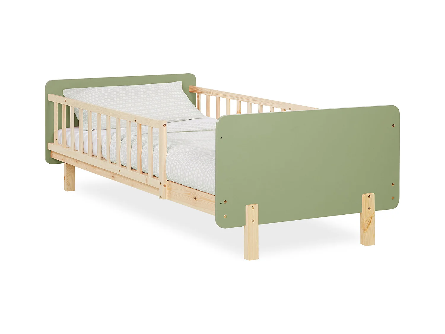 Einzelbett 100x67x208 cm Grün