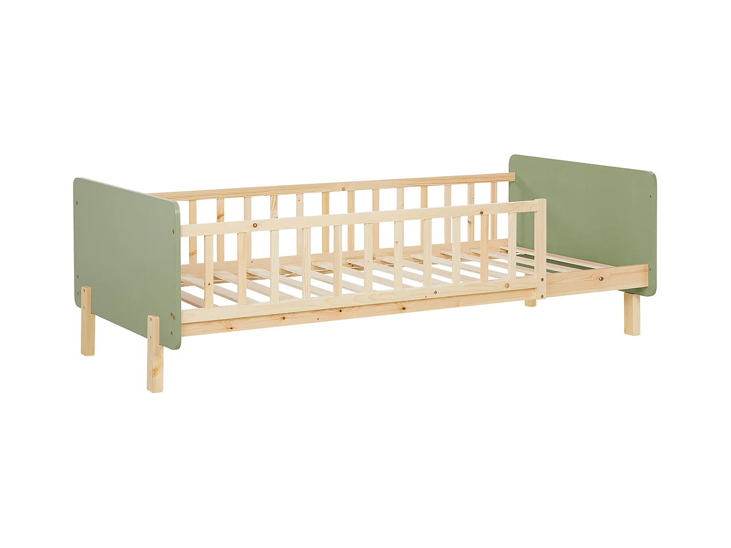 Einzelbett 100x67x208 cm Grün