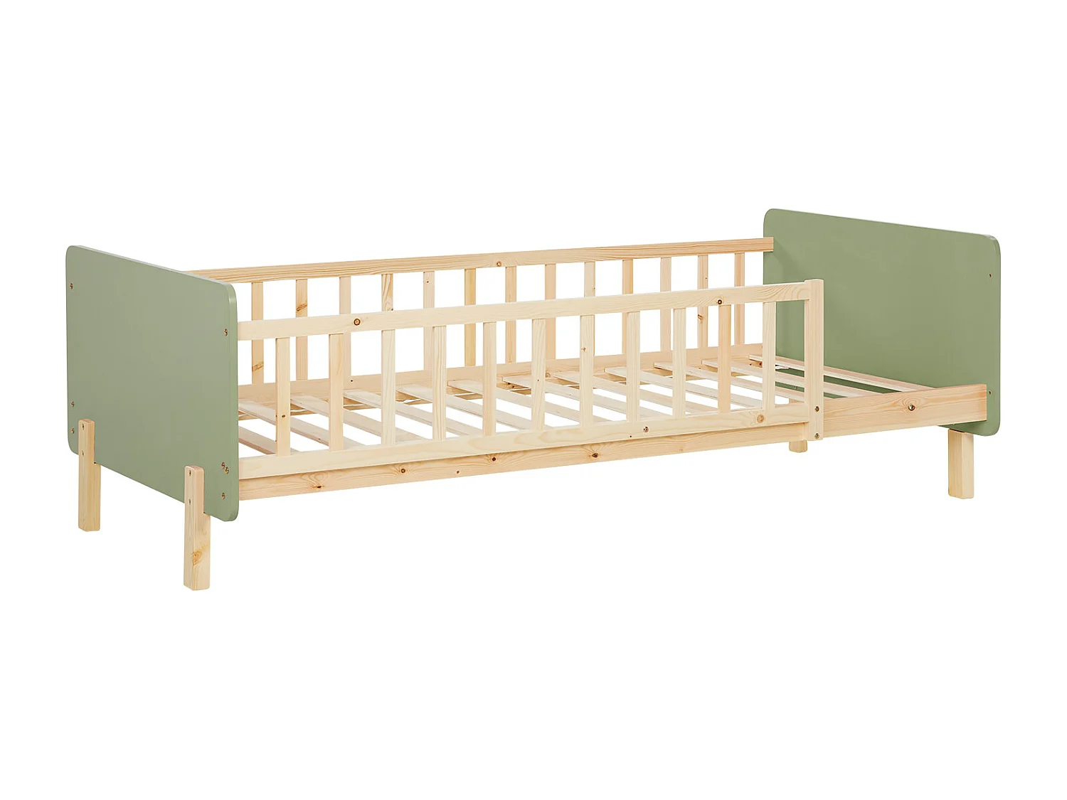 Łóżko pojedyncze 100x67x208 cm Zielone