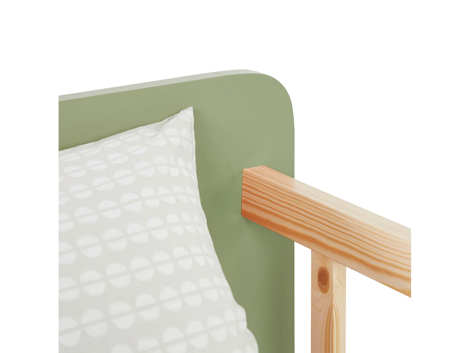 Łóżko pojedyncze 100x67x208 cm Zielone