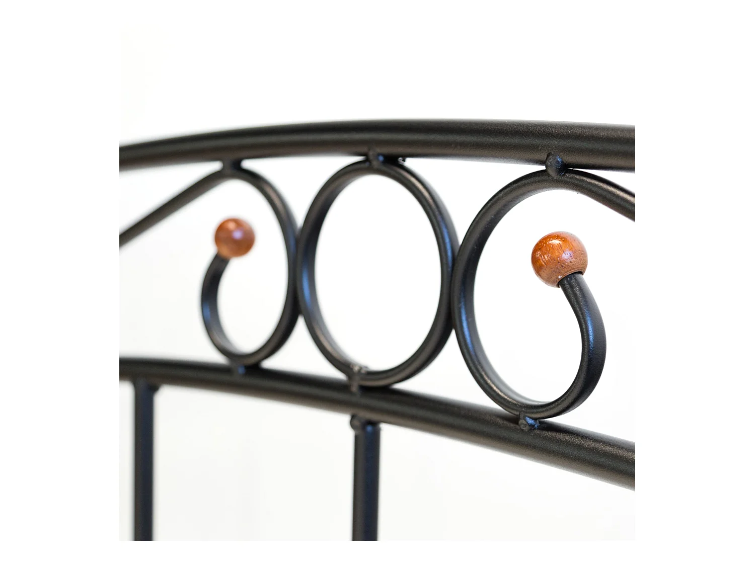 Lit en fer 140x200 cm noir marron 916