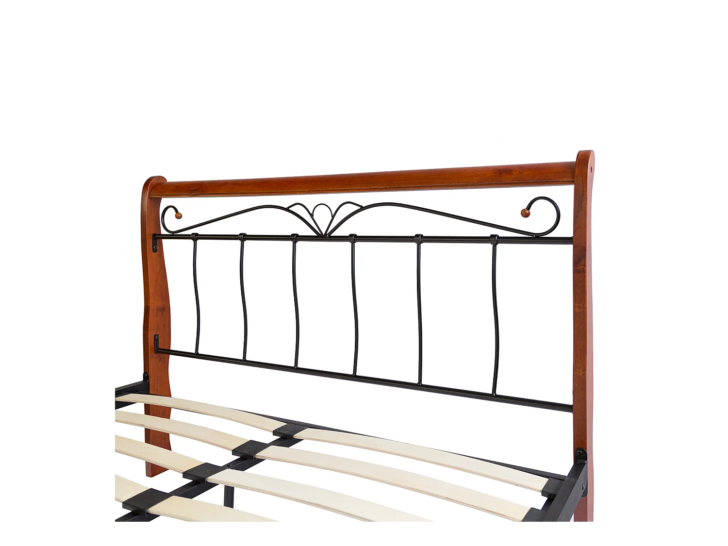 Lit 140x200 cm noir marron 1008