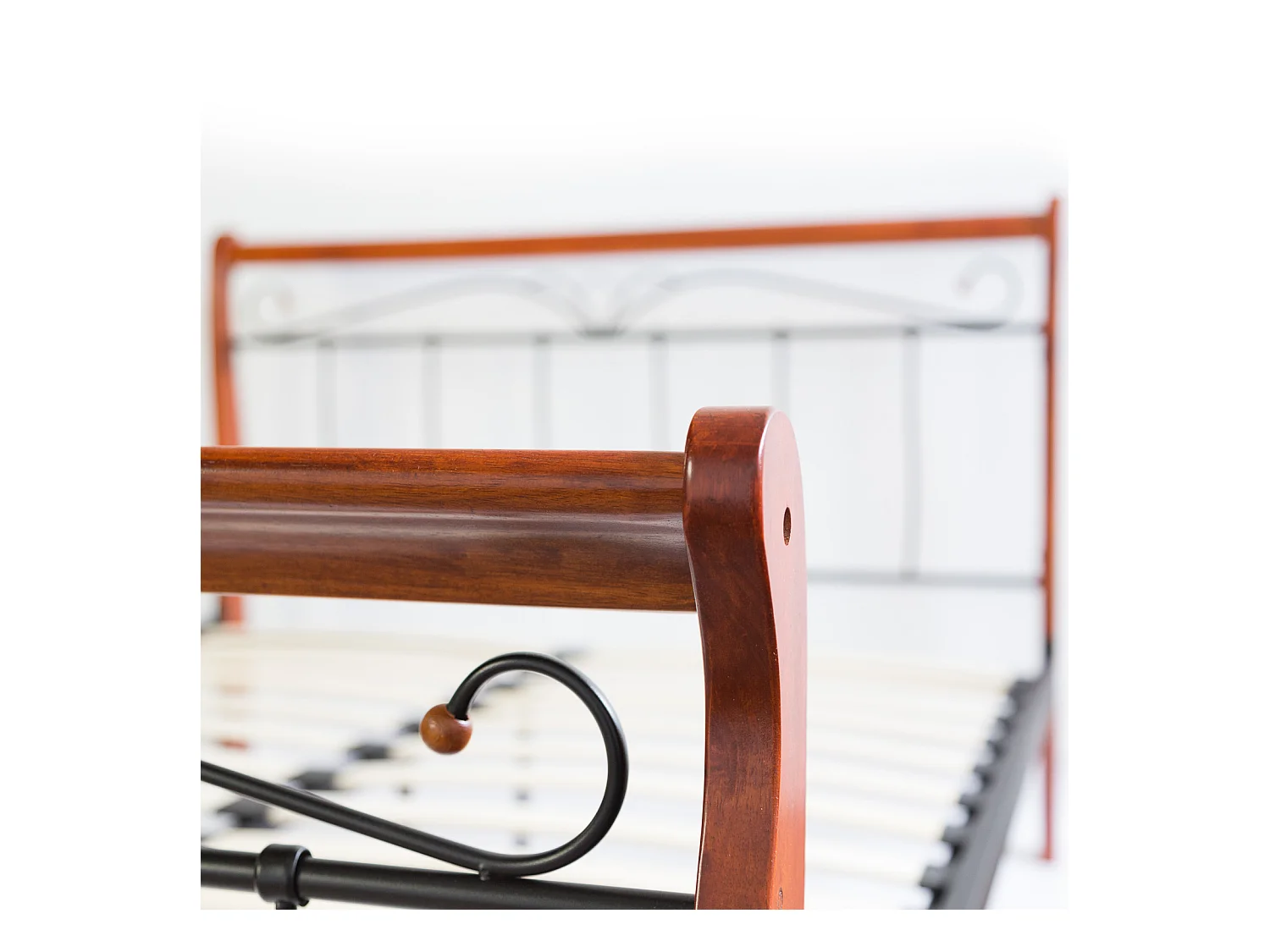 Lit 140x200 cm noir marron 1008