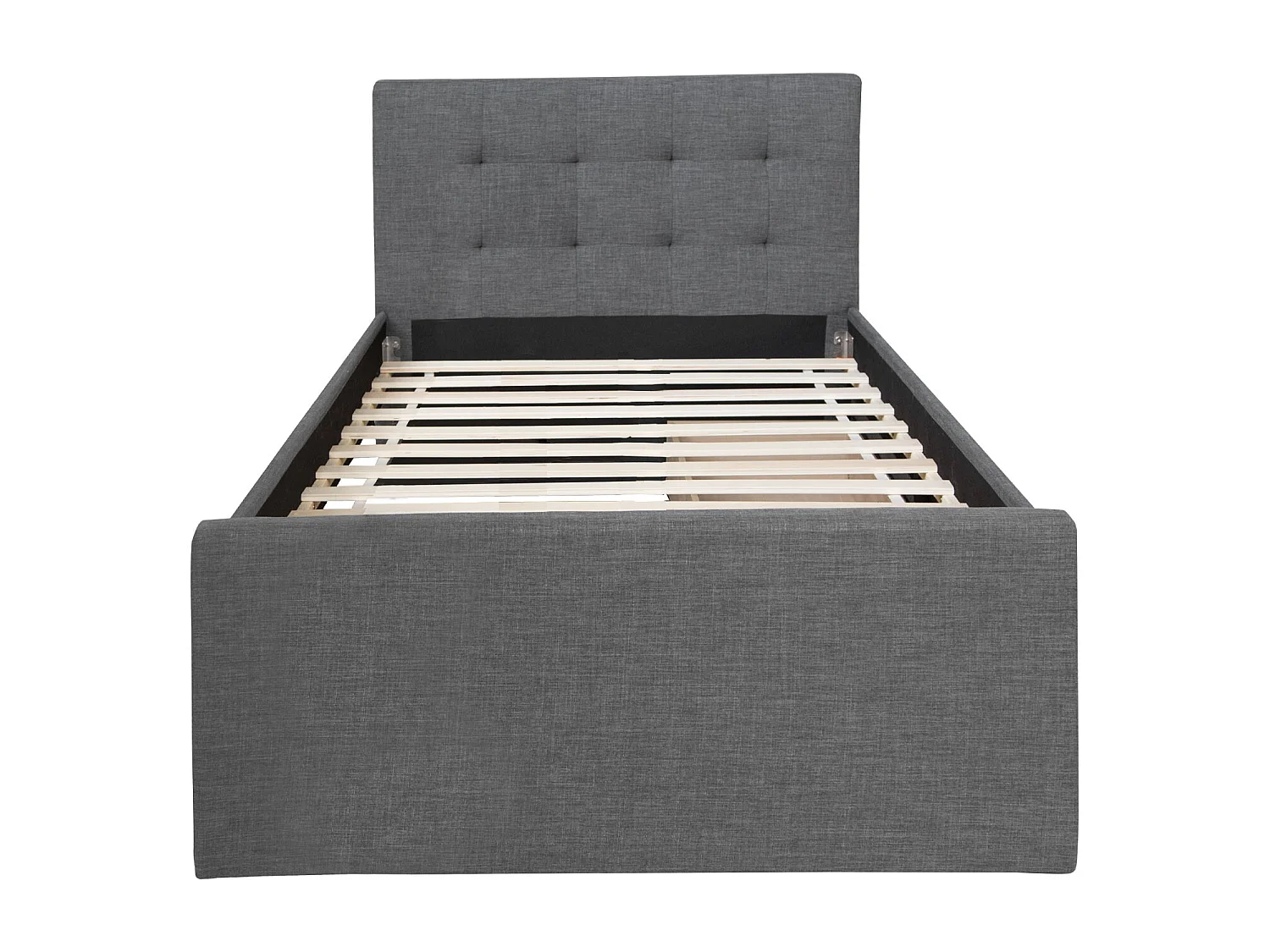 Bettgestell 90x200 cm Anthrazit Gepolstert