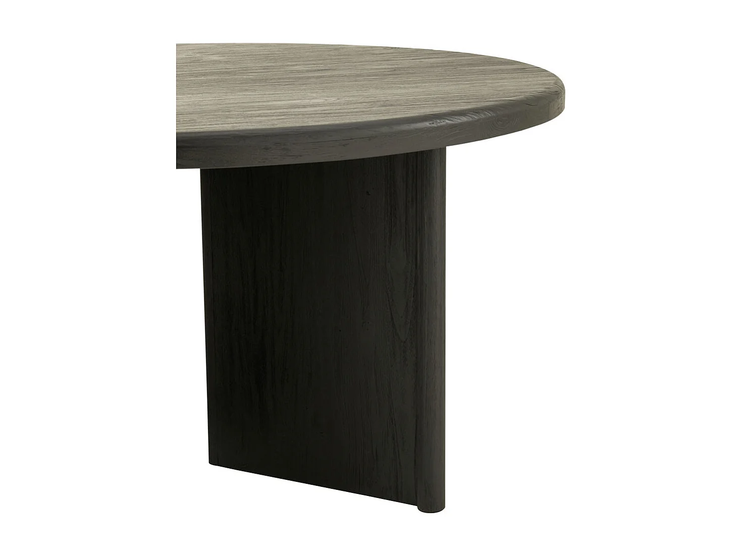 Table à Manger Ronde "Teck" 150cm Noir