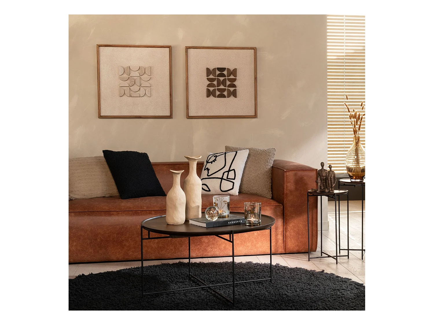 Table Basse en Bois "Randy" 80cm Marron