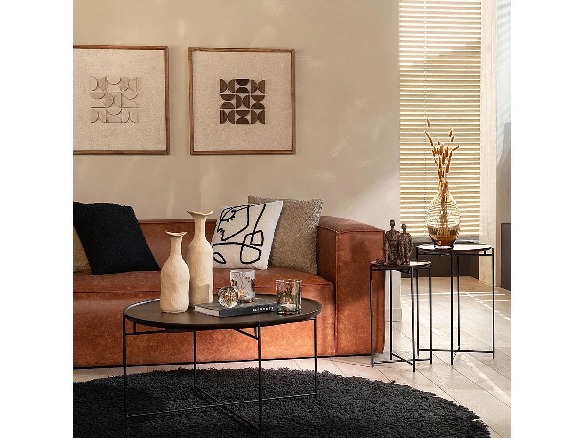 Table Basse en Bois "Randy" 80cm Marron