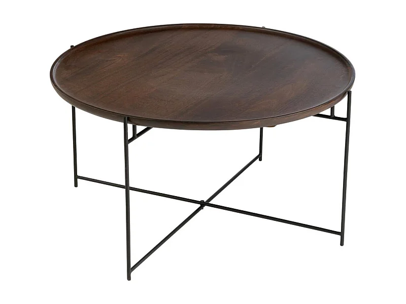 Table Basse en Bois "Randy" 80cm Marron