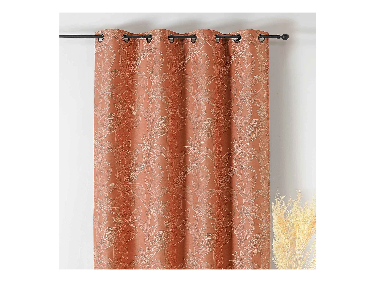 Rideau isolant épais motifs naturels