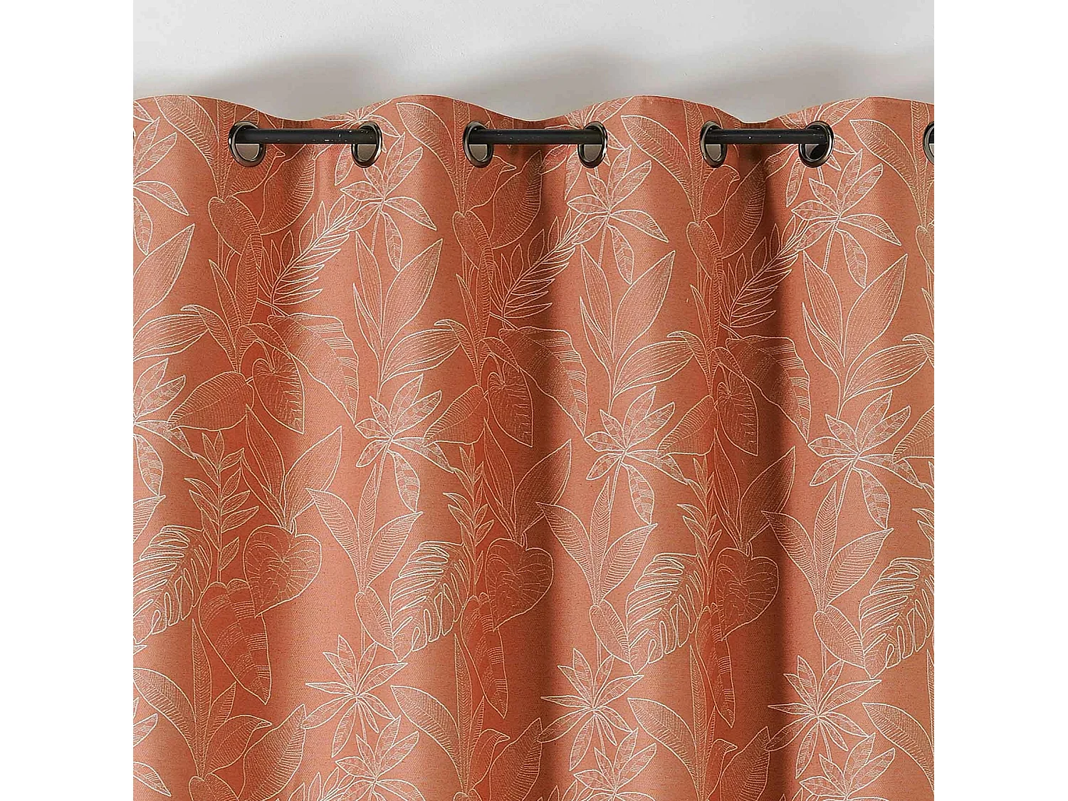 Rideau isolant épais motifs naturels