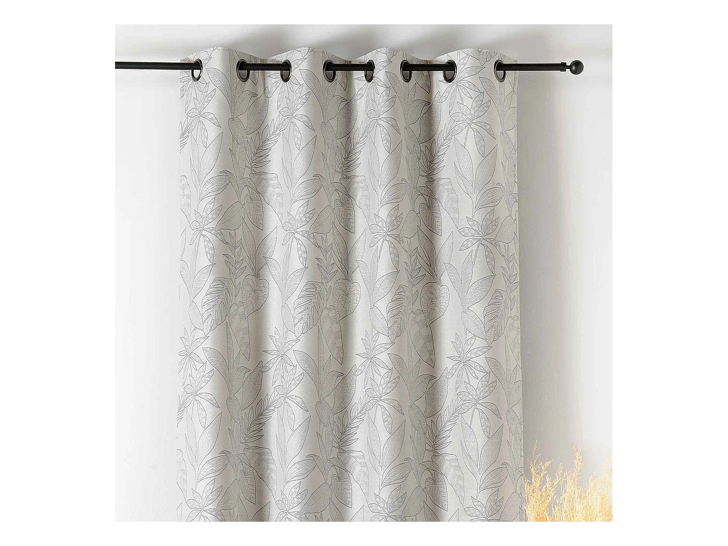 Rideau isolant épais motifs naturels