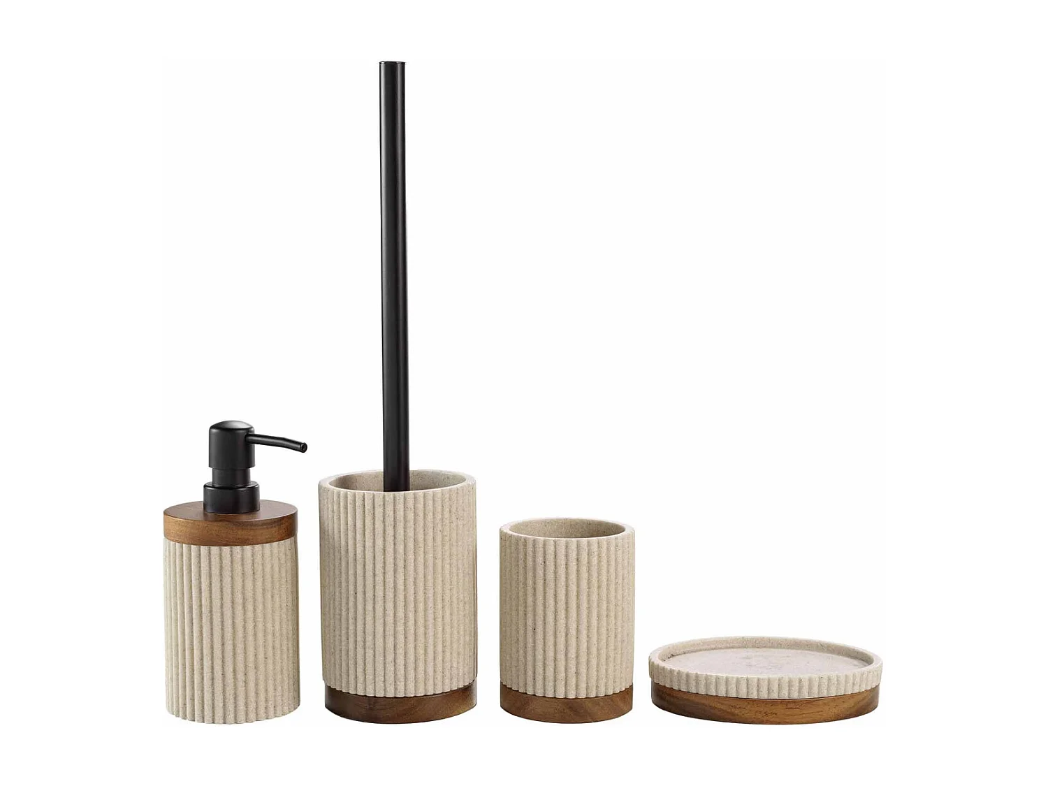 Cepillo WC de acacia