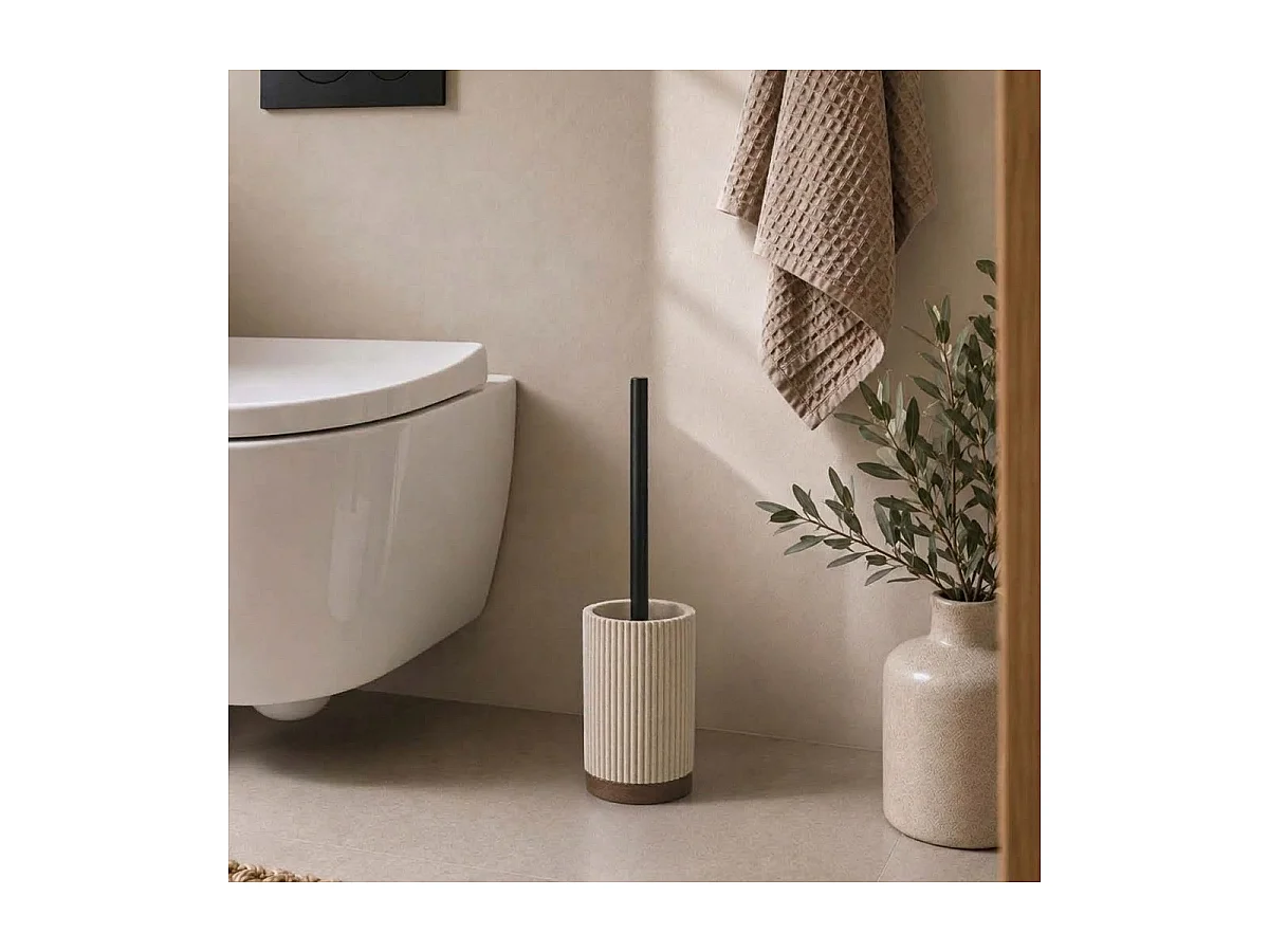 Brosse WC Design "Niagara" 38cm Naturel
