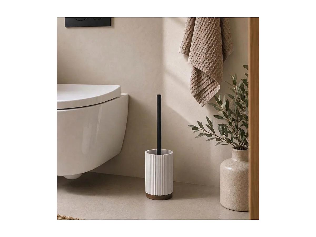 Brosse WC Design "Niagara" 38cm Blanc
