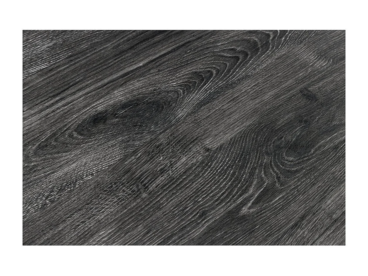 Table de salle à manger RIVET – Rectangulaire 200 cm – Bois gris et métal noir