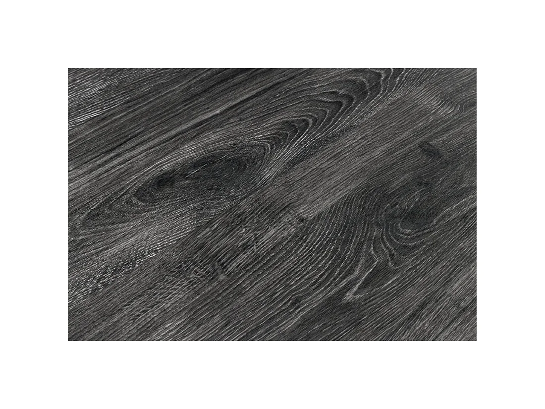 Eettafel RIVET – Rechthoekig 200 cm – Grijs hout en zwart metaal