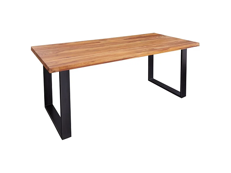 Table LODEN – Rectangulaire 160 cm – Bois Sheesham et métal – Style industriel