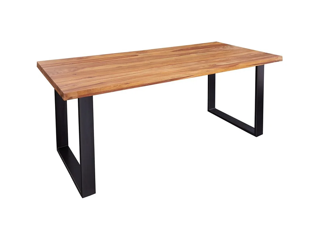 Table LODEN – Rectangulaire 160 cm – Bois Sheesham et métal – Style industriel