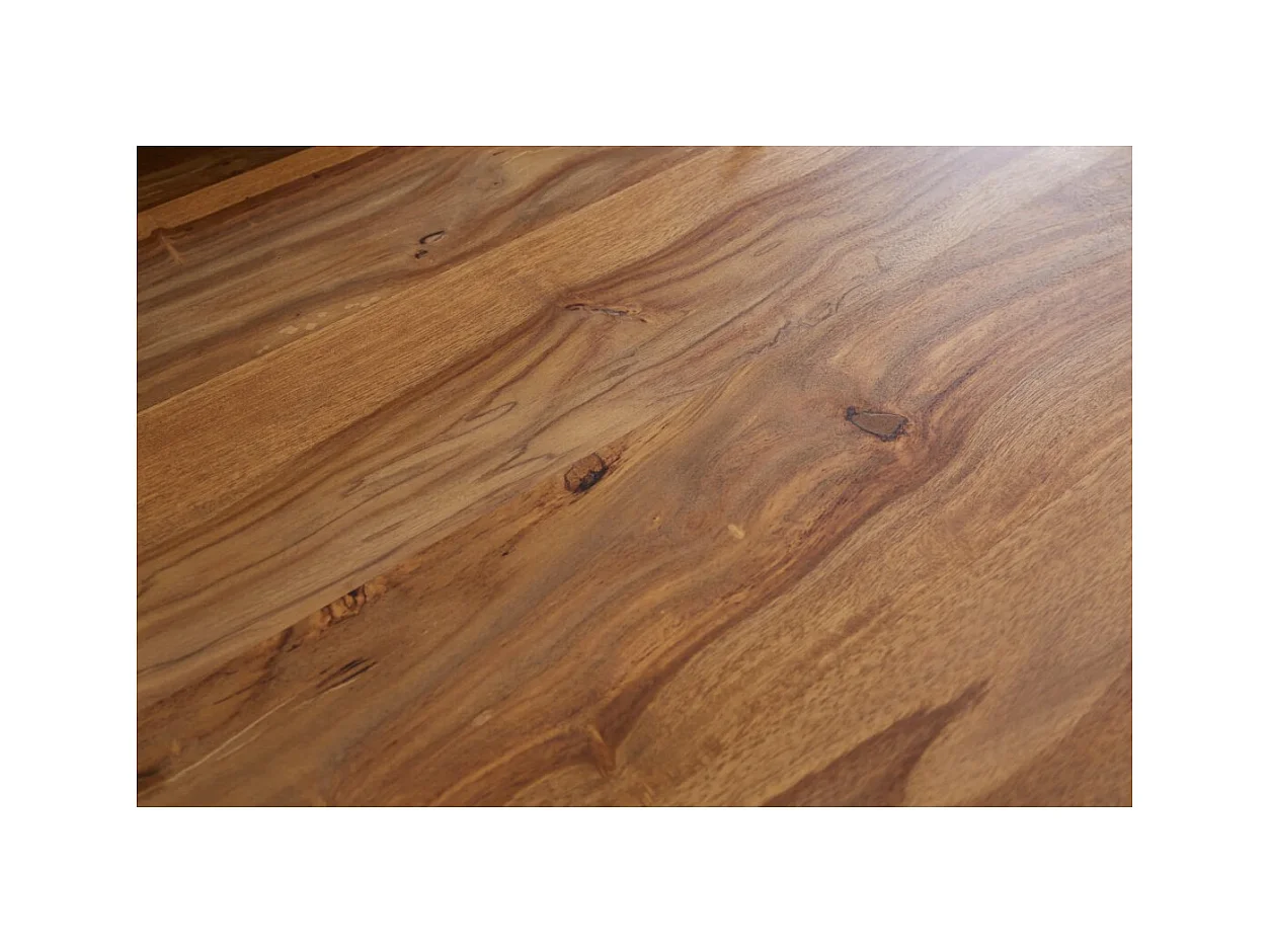 Table LODEN – Rectangulaire 160 cm – Bois Sheesham et métal – Style industriel