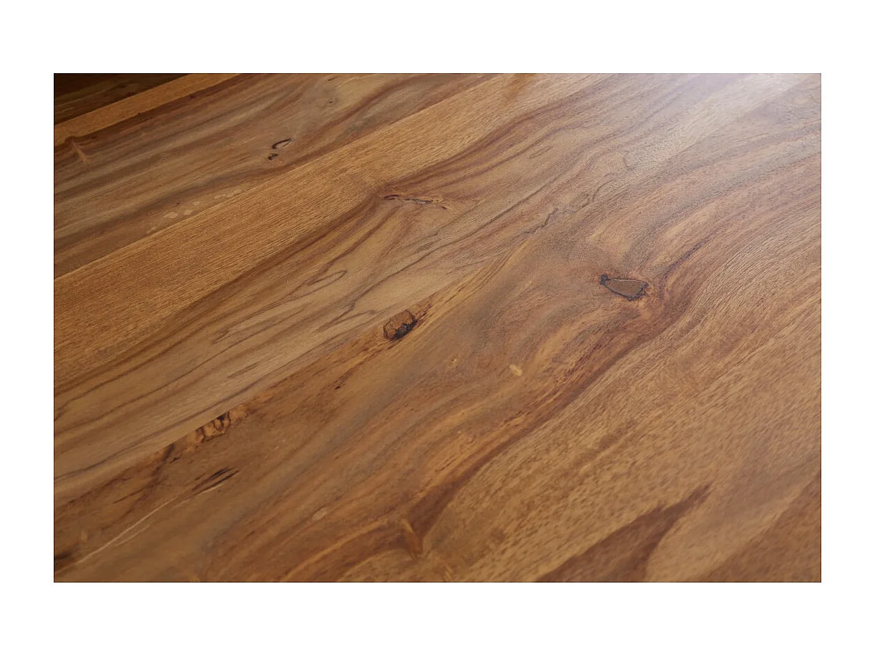 Table LODEN – Rectangulaire 160 cm – Bois Sheesham et métal – Style industriel