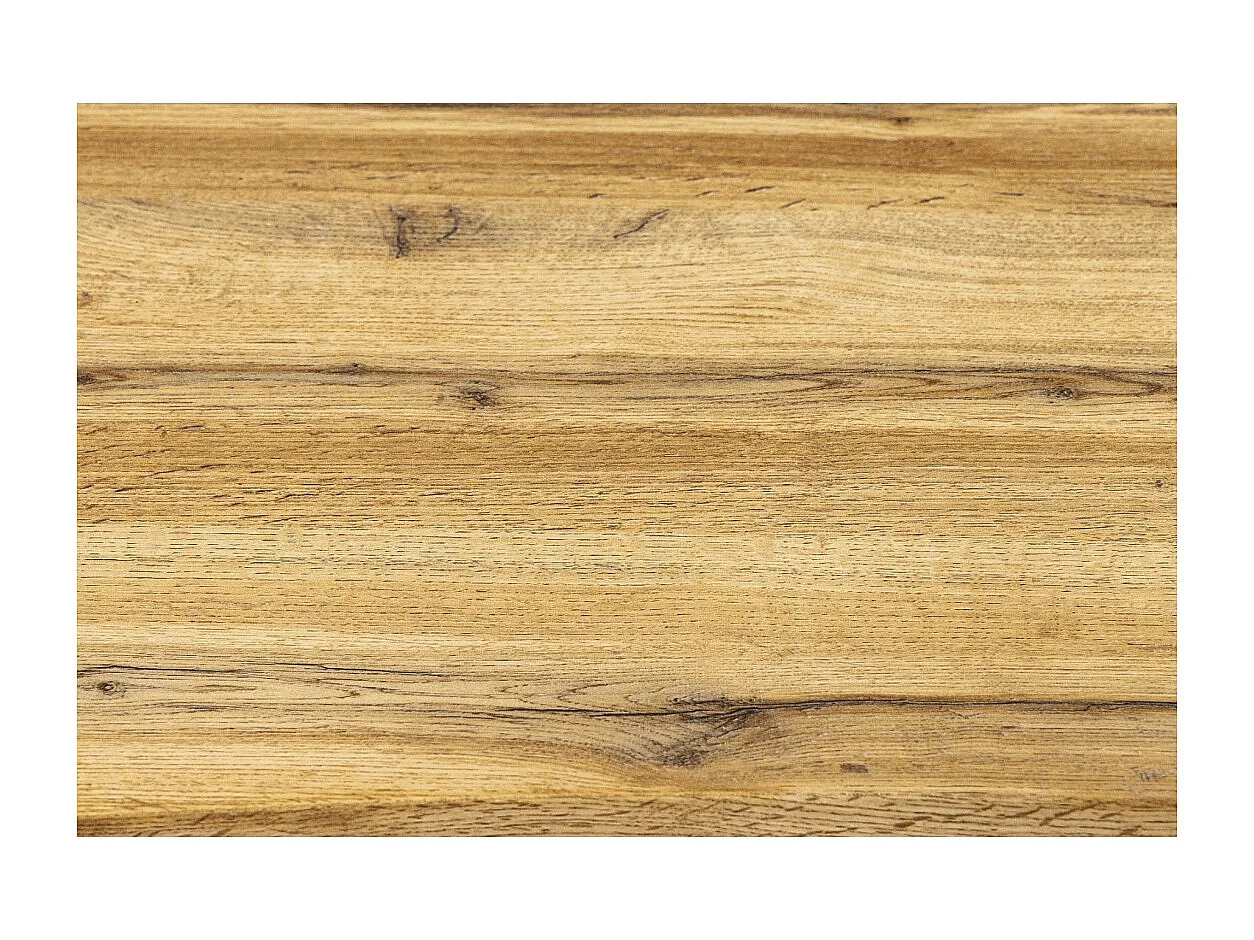 Table de salle à manger RIVET – Extensible 160 à 200 cm – Bois et métal noir – Style industriel