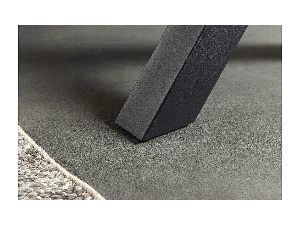 Table de salle à manger RIVET – Extensible 160 à 200 cm – Bois et métal noir – Style industriel