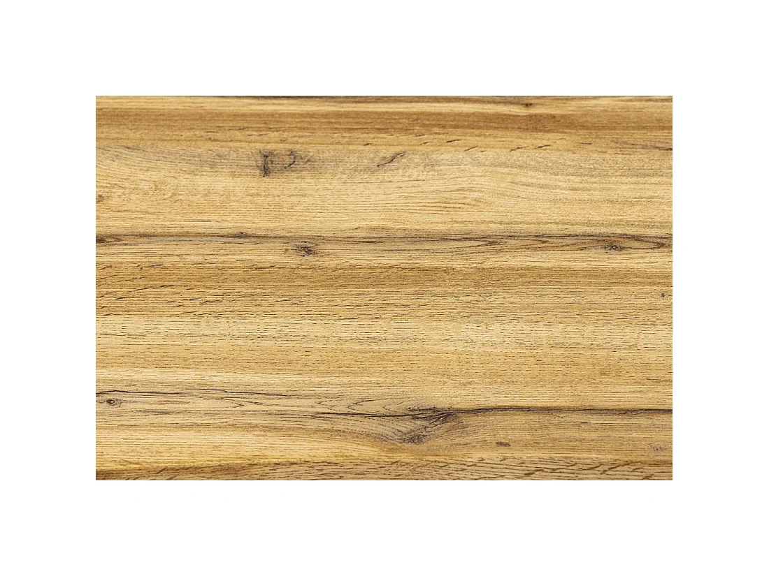 Table de salle à manger RIVET – Extensible 160 à 200 cm – MDF et métal noir – Style industriel