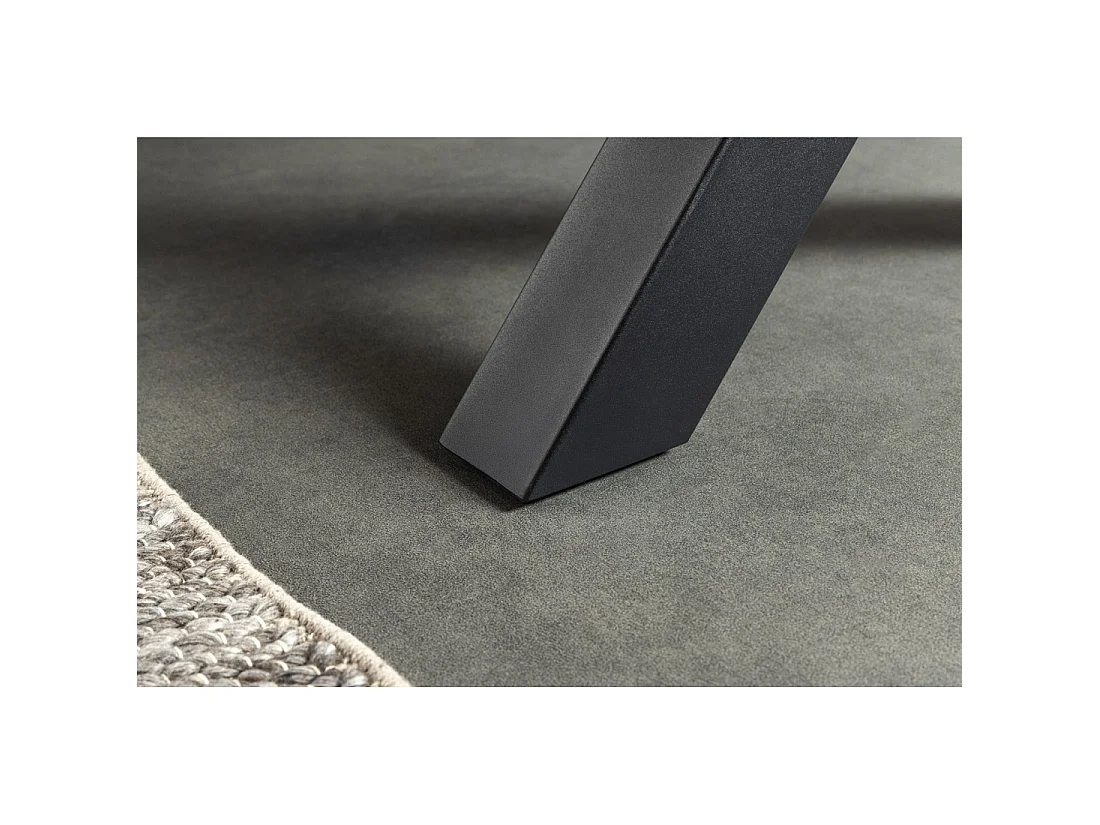 Table de salle à manger RIVET – Extensible 160 à 200 cm – MDF et métal noir – Style industriel
