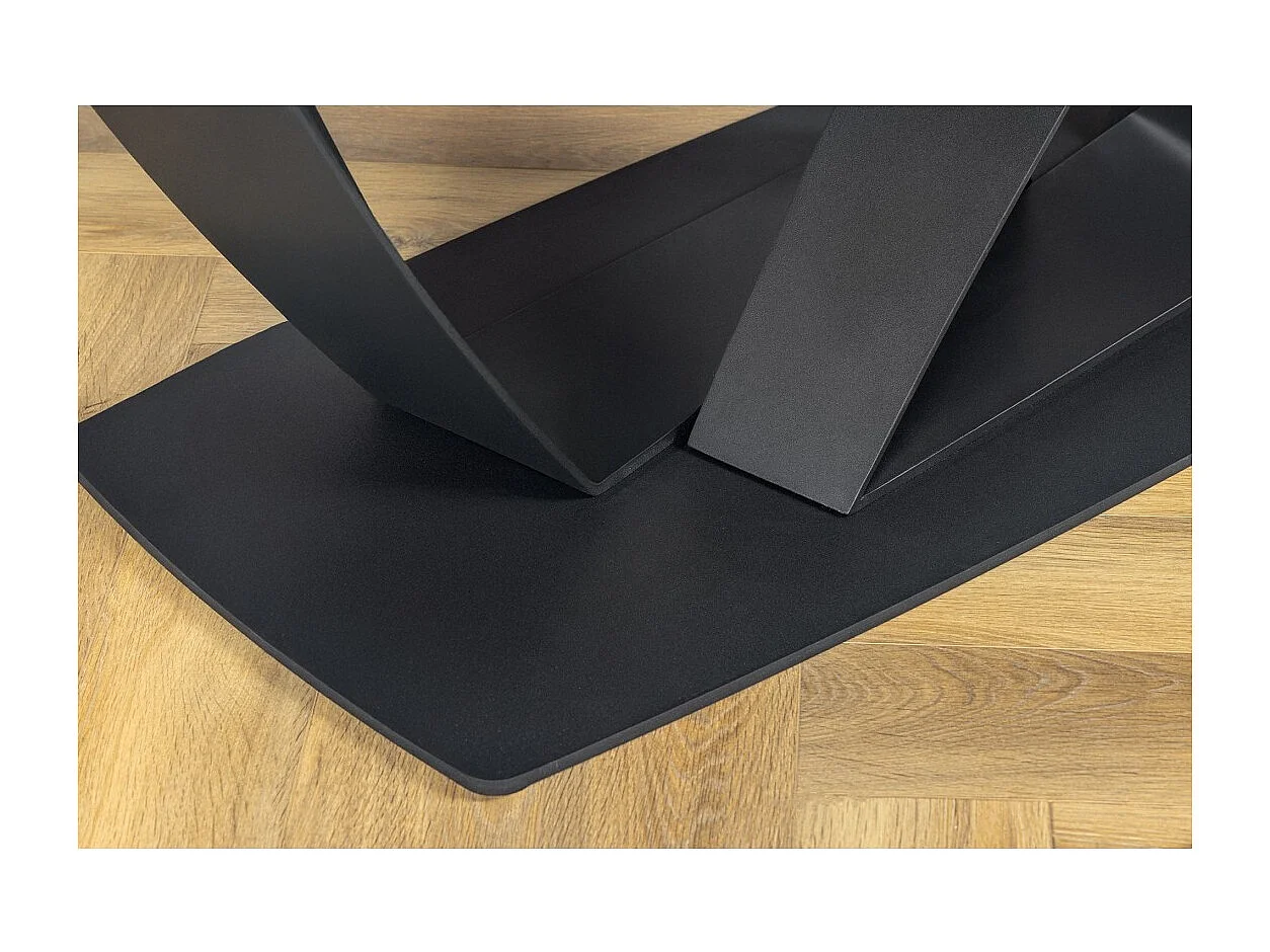 Table de salle à manger AZURA – Extensible 180 à 260 cm – Effet marbre taupe – Design contemporain