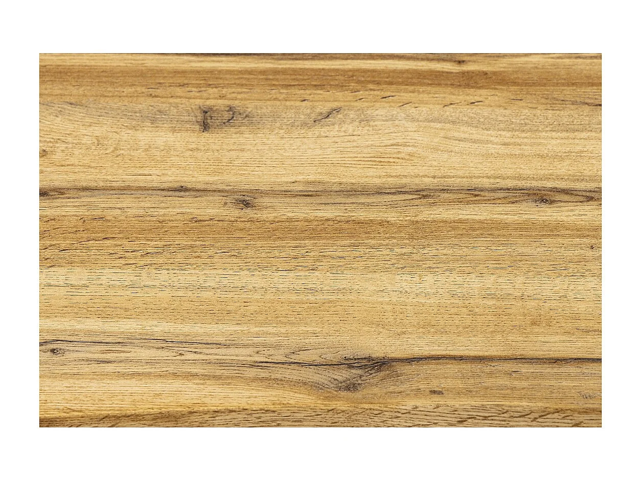 Table de salle à manger RIVET extensible jusqu'à 220 cm – Bois et métal noir – Style industriel