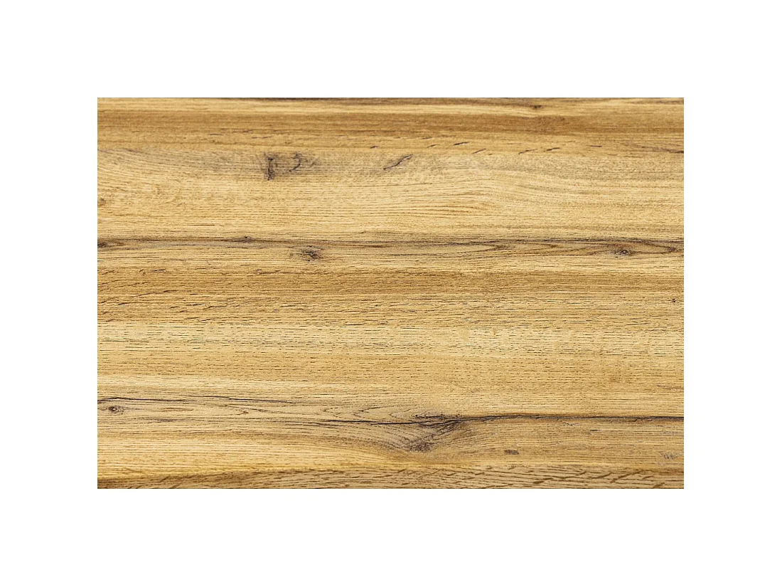 Table de salle à manger RIVET extensible jusqu'à 220 cm – MDF et métal noir – Style industriel