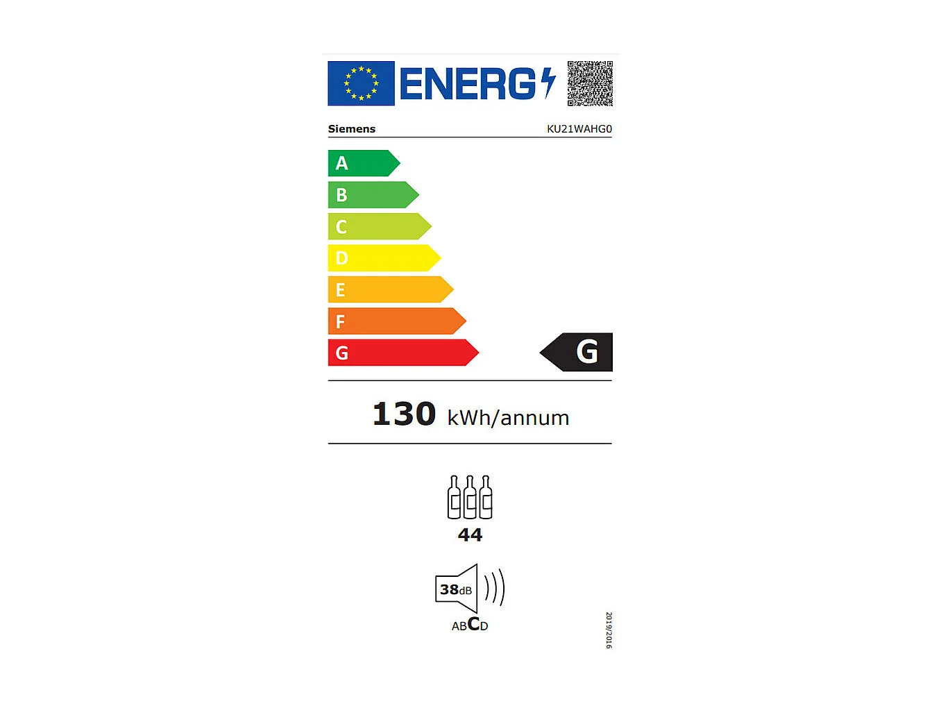 Siemens Cave à vin encastrable multizones 44 bouteilles - ku21wahg0