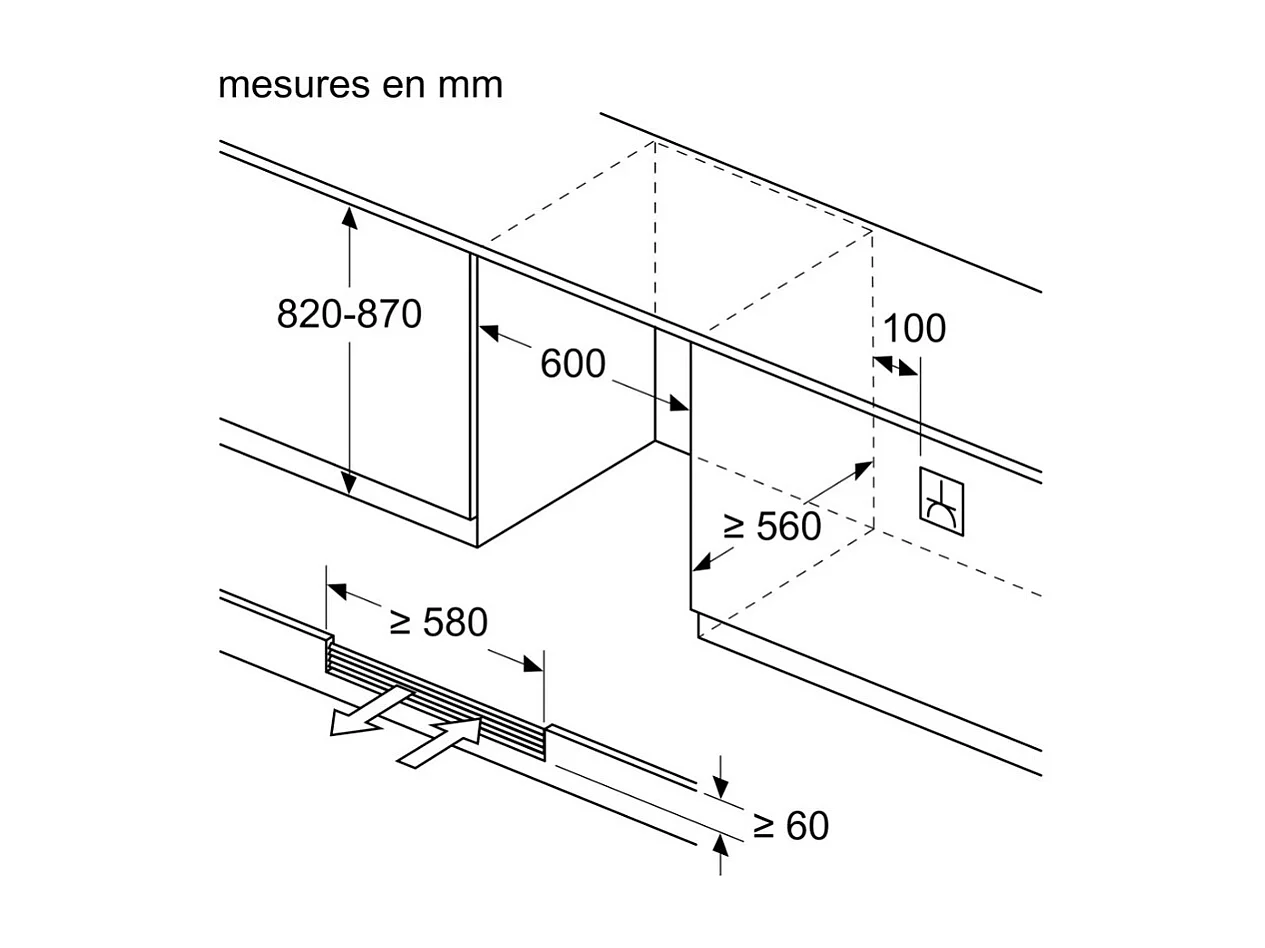 Siemens Cave à vin encastrable multizones 44 bouteilles - ku21wahg0