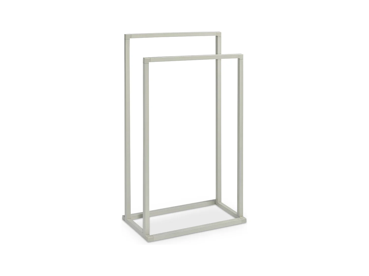 Porte Serviette Salle de Bain MAILO H 84 cm en Métal Beige, Design Simple et Moderne, Sur Pieds avec Socle Stable