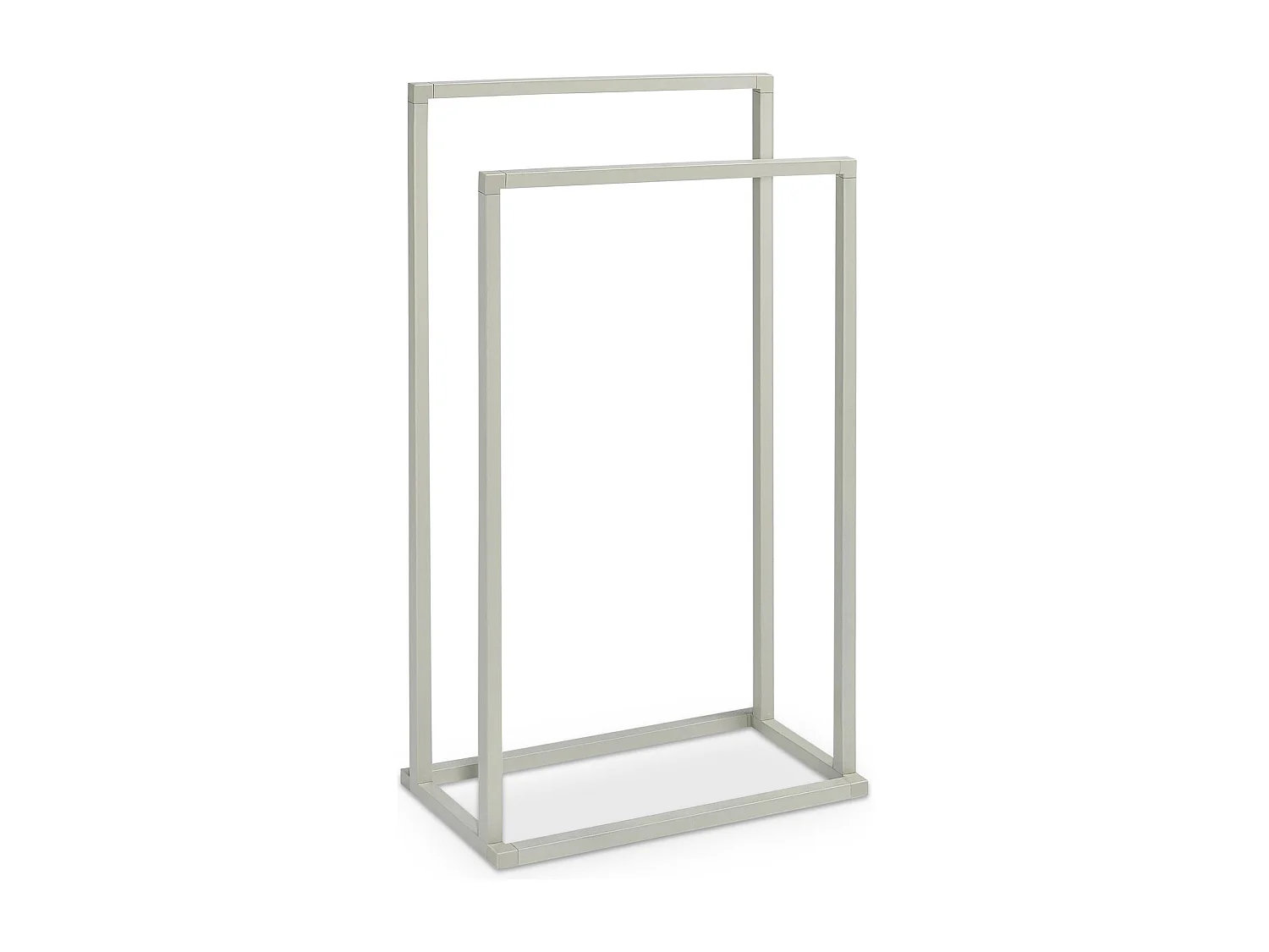 Porte Serviette Salle de Bain MAILO H 84 cm en Métal Beige, Design Simple et Moderne, Sur Pieds avec Socle Stable
