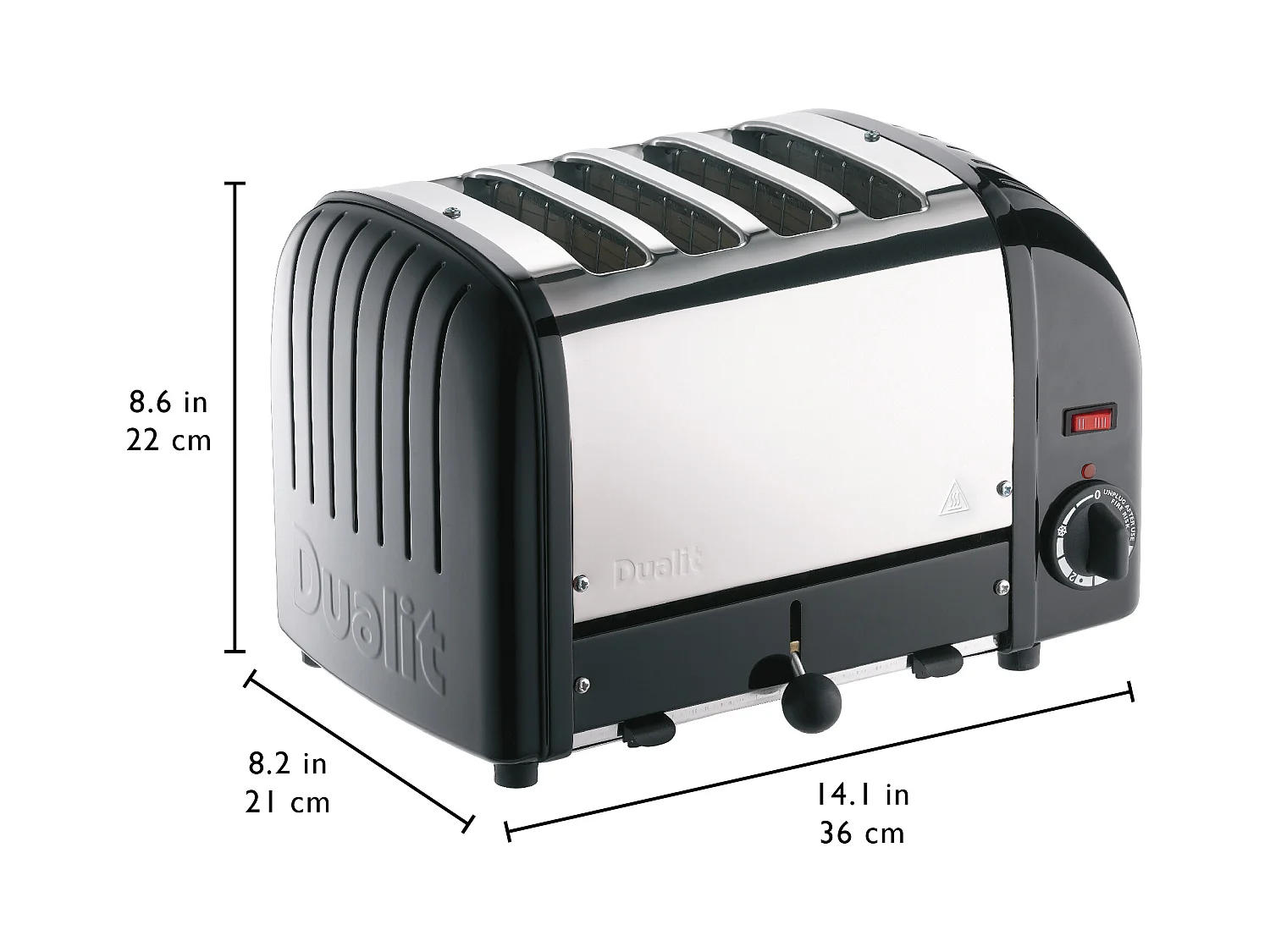 Dualit Grille-pains 4 fentes 2200w noir mat - 40357