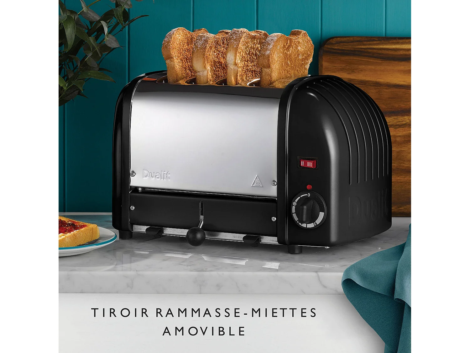 Dualit Grille-pains 4 fentes 2200w noir mat - 40357