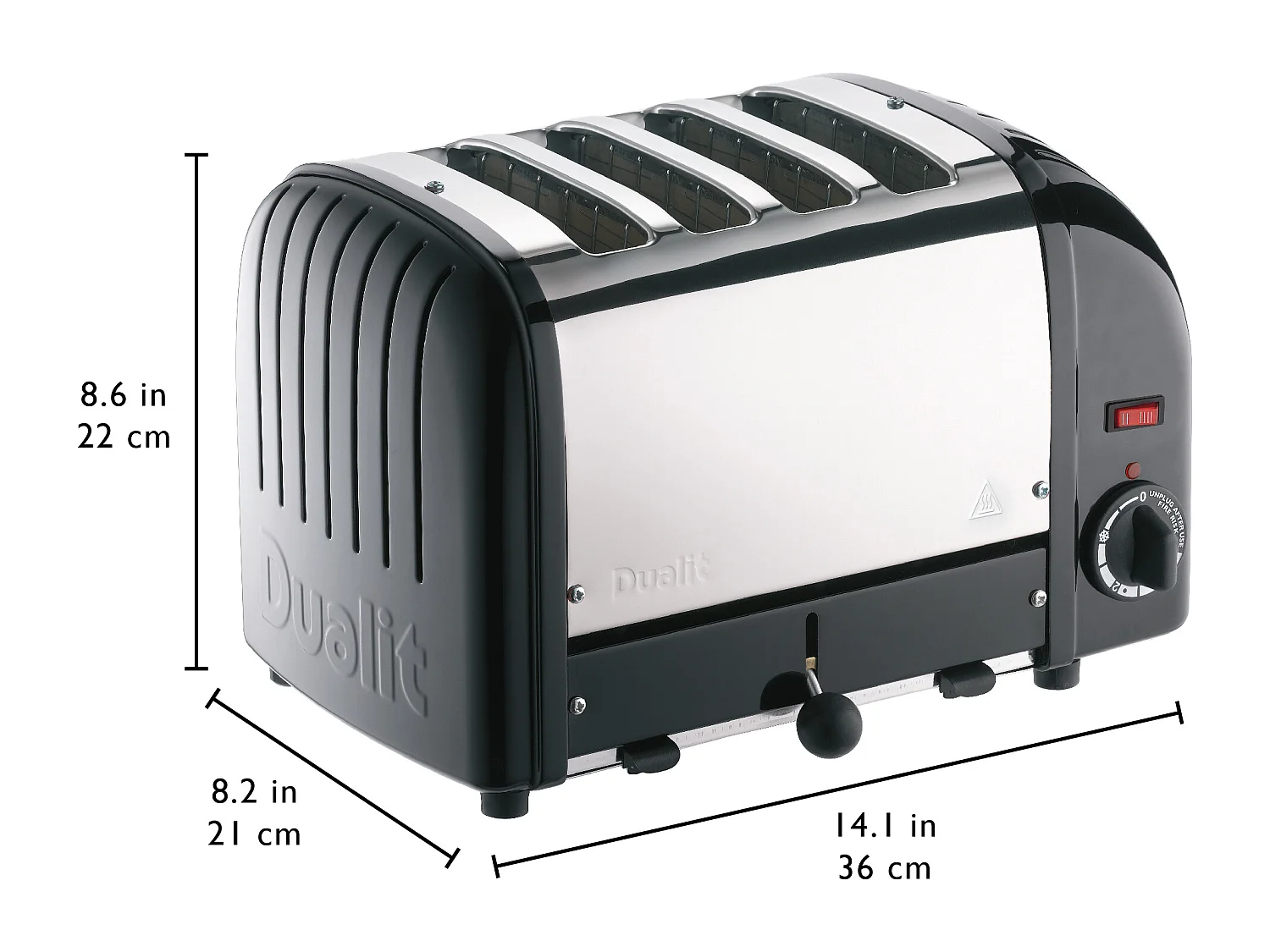 Dualit Grille-pains 4 fentes 2200w noir mat - 40357