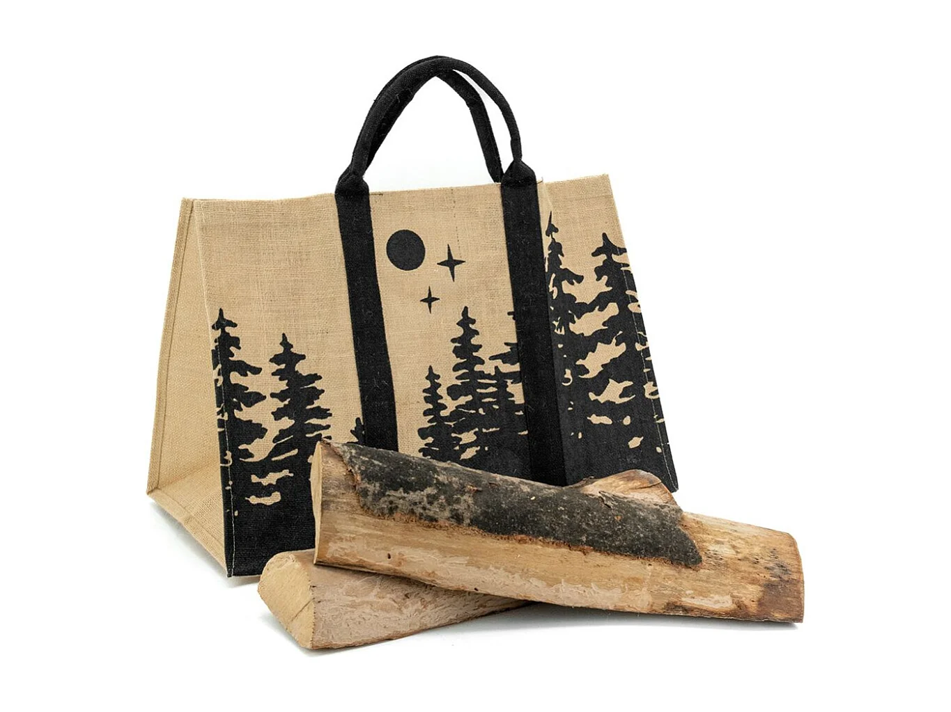 Sac à bûches en jute