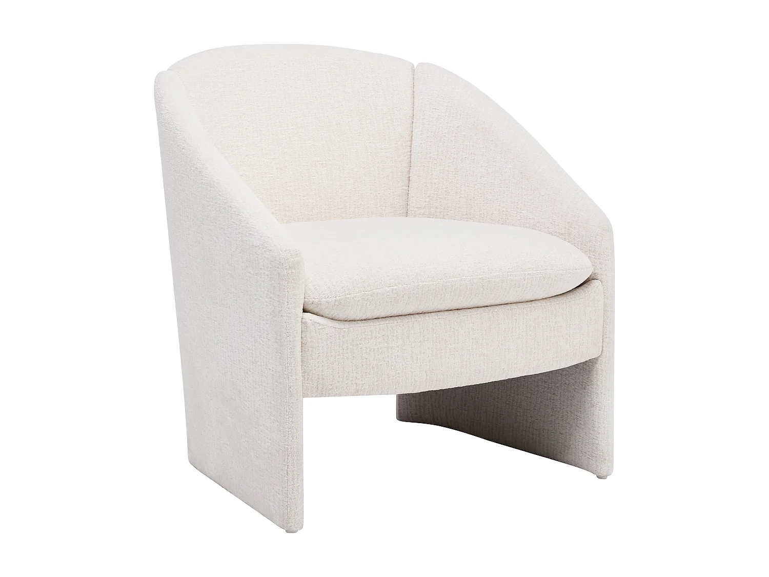 Fauteuil en tissu texturé beige TAROLO