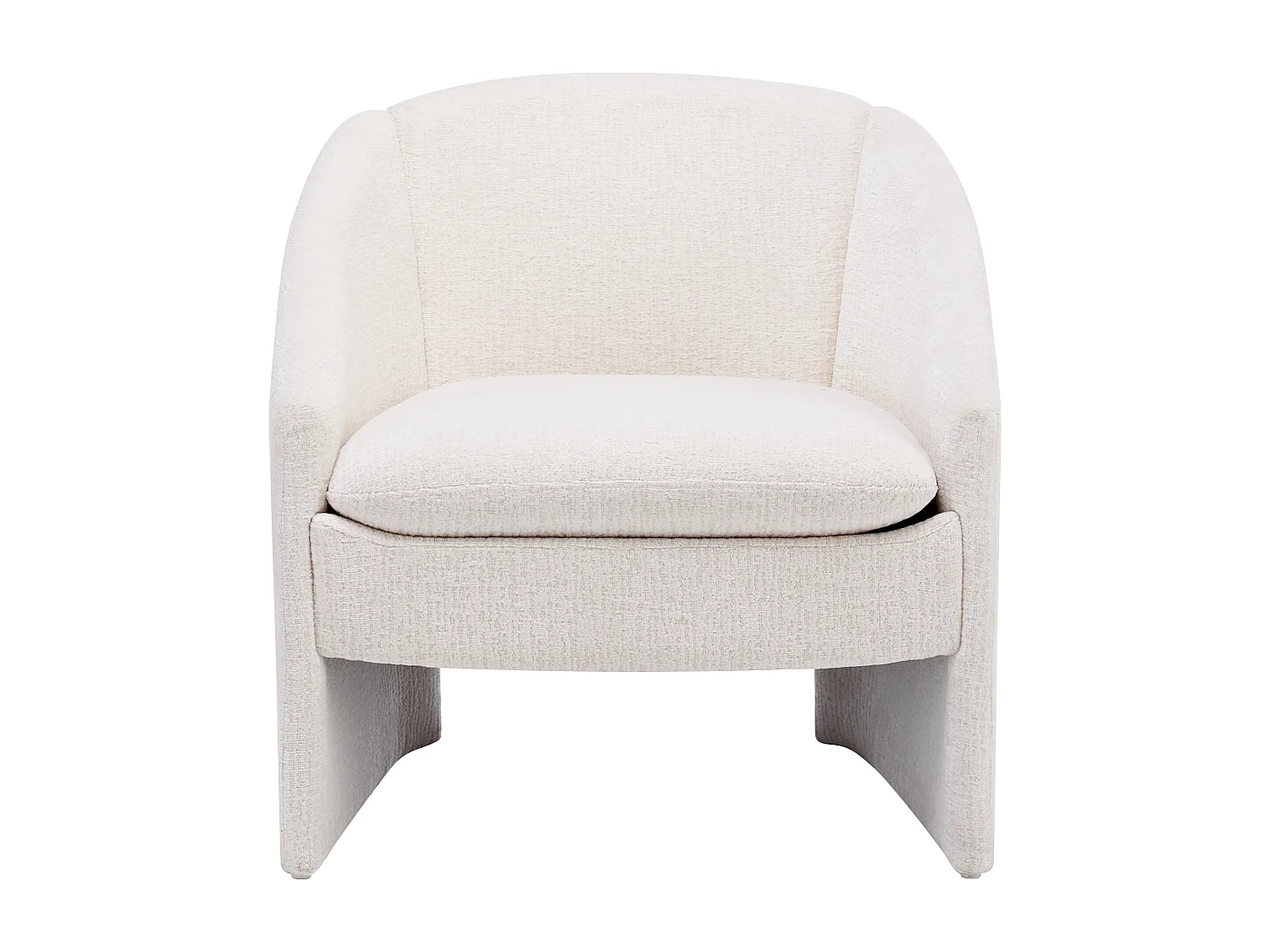 Fauteuil en tissu texturé beige TAROLO
